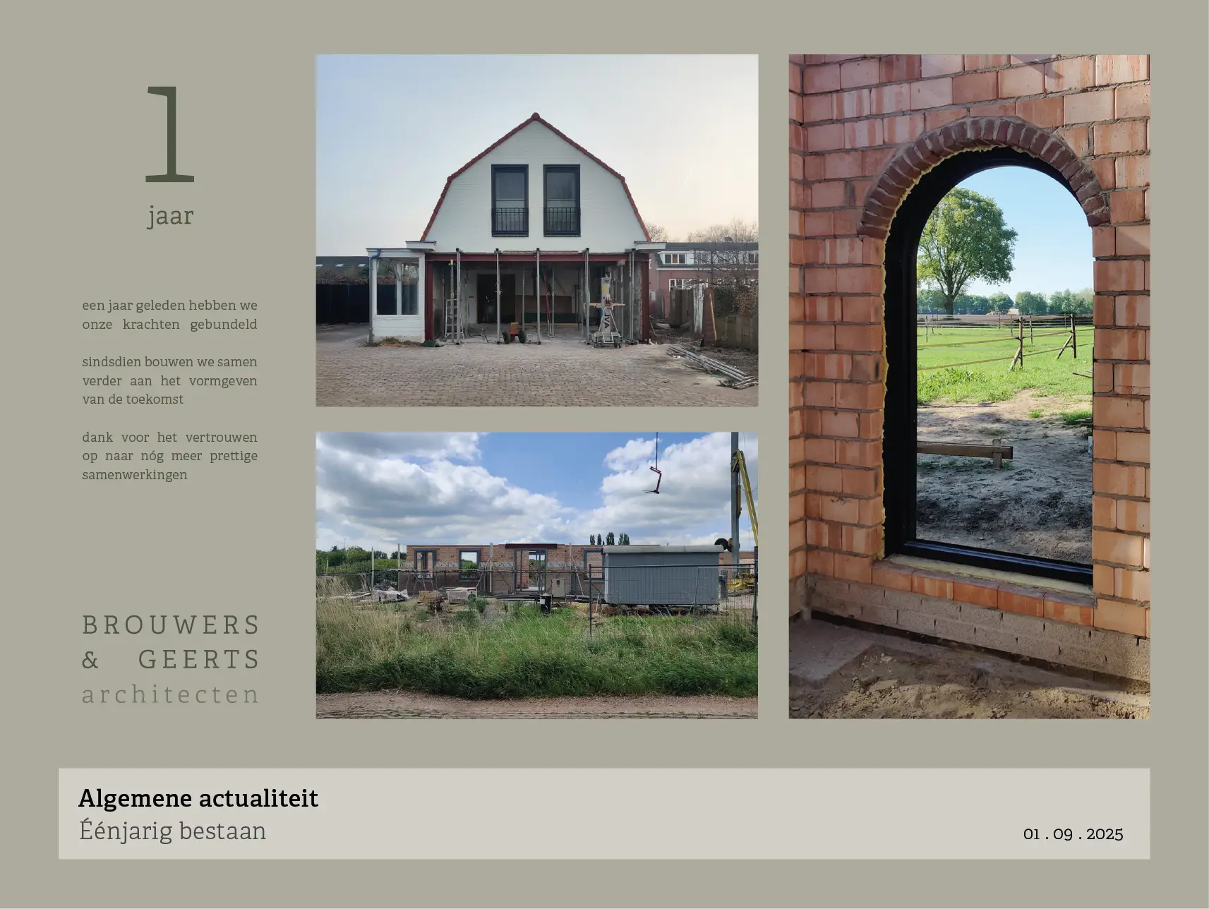 1 jarig jubileum Brouwers & Geerts architecten