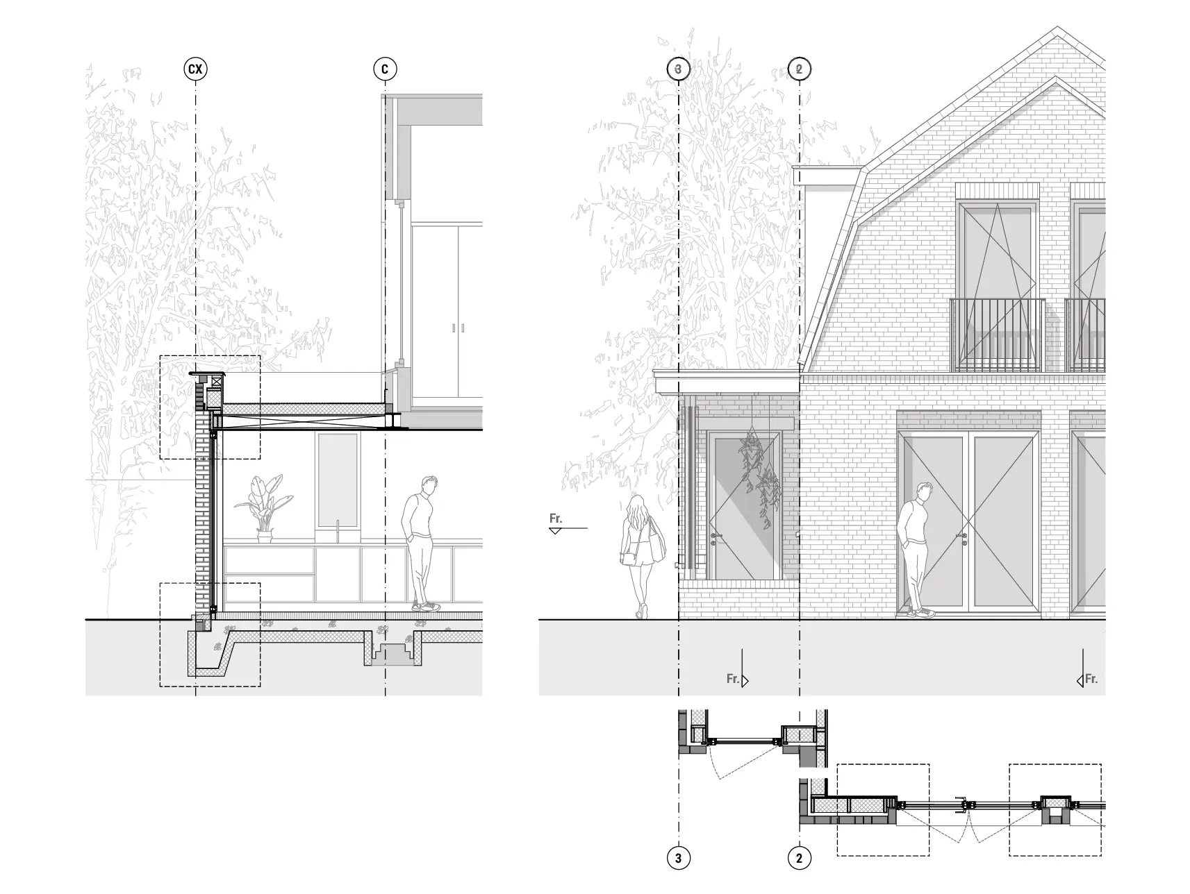 Technische details uitbreiding jaren 30 woning in Chaam - Brouwers & Geerts architecten